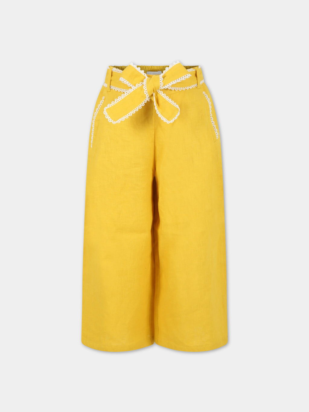 Pantalon jaune pour fille